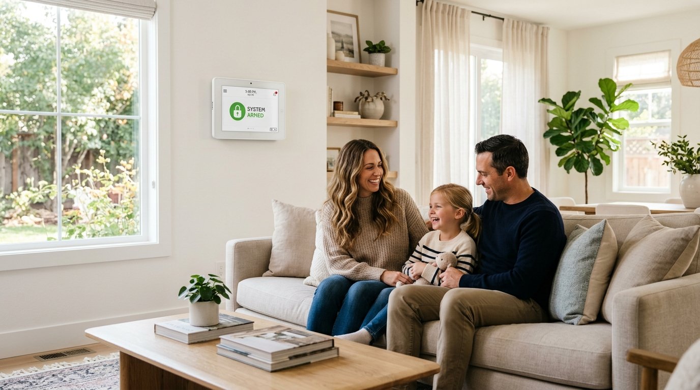 Familia protegida con sistema completo